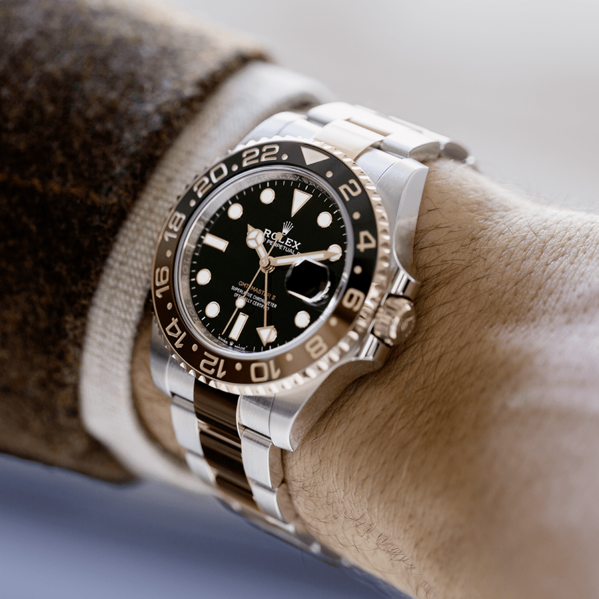 rolex oyster perpetual brown